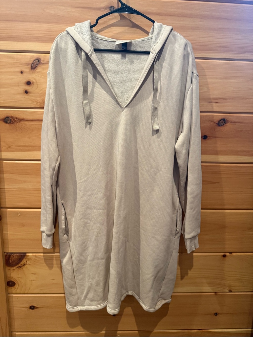 Universal Thread Women's Long Sleeve Mini Fleece Tunic Dress | Tan | Large